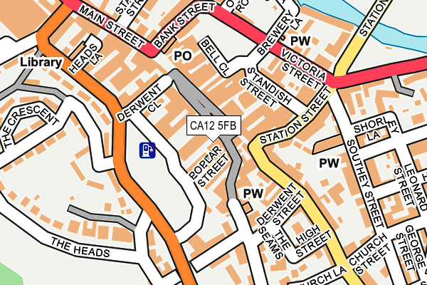 CA12 5FB map - OS OpenMap – Local (Ordnance Survey)