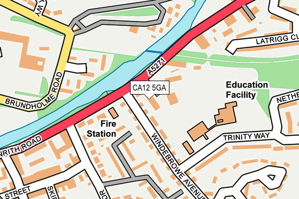 CA12 5GA map - OS OpenMap – Local (Ordnance Survey)