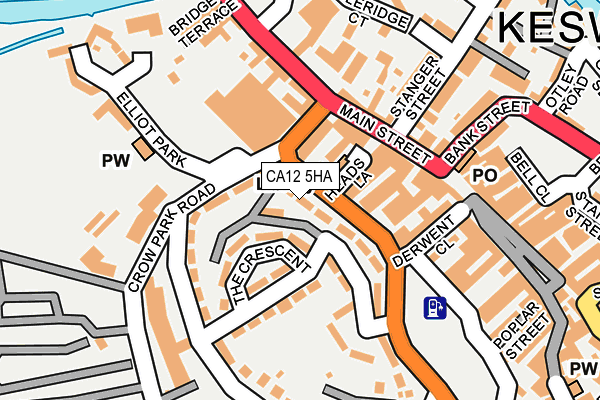 CA12 5HA map - OS OpenMap – Local (Ordnance Survey)