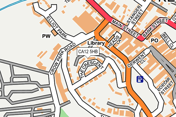 CA12 5HB map - OS OpenMap – Local (Ordnance Survey)