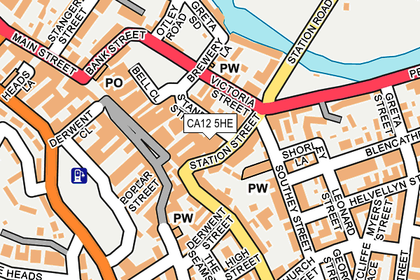 CA12 5HE map - OS OpenMap – Local (Ordnance Survey)