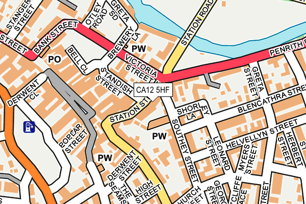 CA12 5HF map - OS OpenMap – Local (Ordnance Survey)
