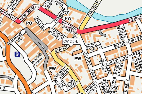 CA12 5HJ map - OS OpenMap – Local (Ordnance Survey)