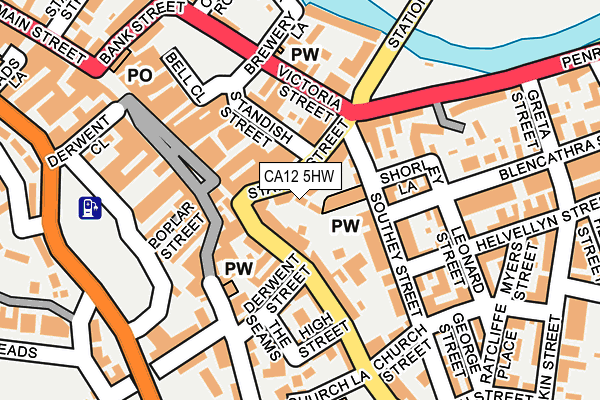 CA12 5HW map - OS OpenMap – Local (Ordnance Survey)