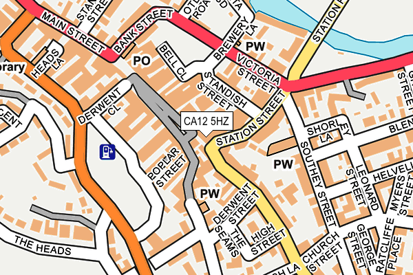 CA12 5HZ map - OS OpenMap – Local (Ordnance Survey)