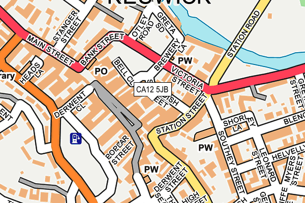 CA12 5JB map - OS OpenMap – Local (Ordnance Survey)