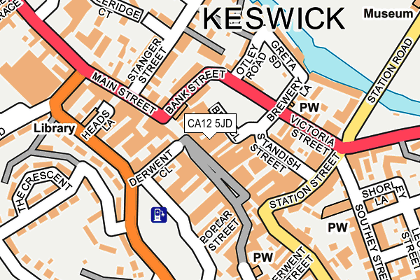 CA12 5JD map - OS OpenMap – Local (Ordnance Survey)