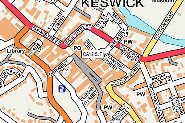 CA12 5JF map - OS OpenMap – Local (Ordnance Survey)