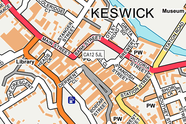 CA12 5JL map - OS OpenMap – Local (Ordnance Survey)