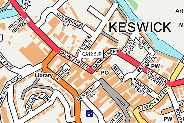 CA12 5JP map - OS OpenMap – Local (Ordnance Survey)