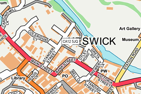 CA12 5JQ map - OS OpenMap – Local (Ordnance Survey)