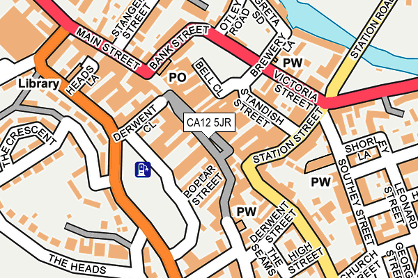 CA12 5JR map - OS OpenMap – Local (Ordnance Survey)