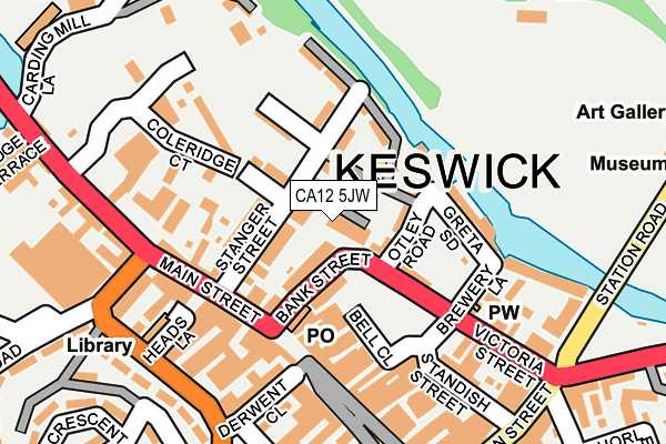 CA12 5JW map - OS OpenMap – Local (Ordnance Survey)