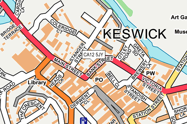 CA12 5JY map - OS OpenMap – Local (Ordnance Survey)