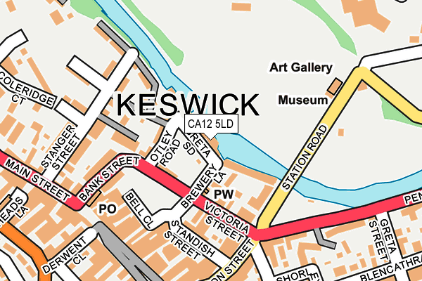 CA12 5LD map - OS OpenMap – Local (Ordnance Survey)