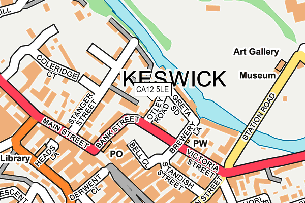 CA12 5LE map - OS OpenMap – Local (Ordnance Survey)