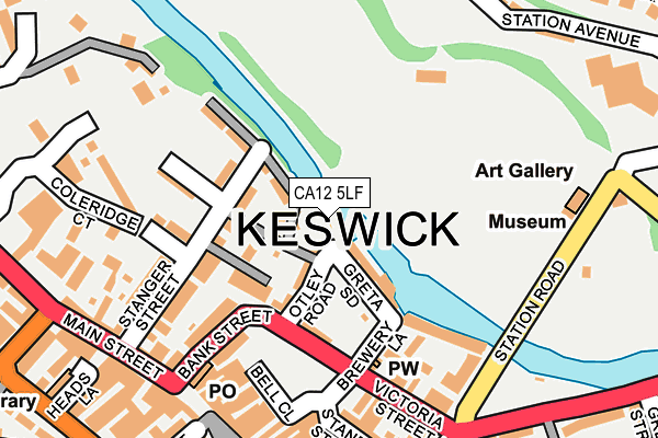 CA12 5LF map - OS OpenMap – Local (Ordnance Survey)