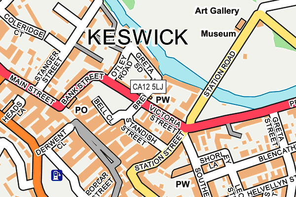 CA12 5LJ map - OS OpenMap – Local (Ordnance Survey)