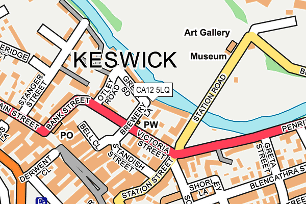 CA12 5LQ map - OS OpenMap – Local (Ordnance Survey)