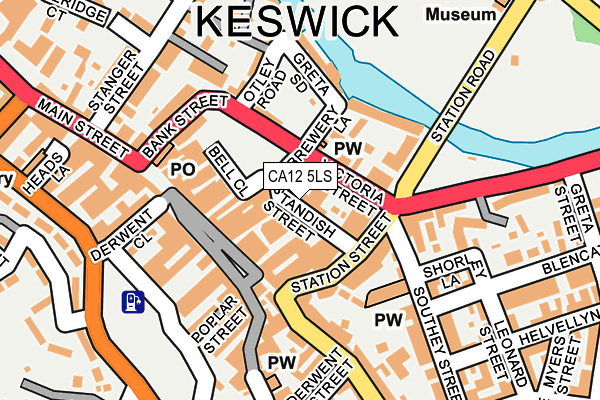 CA12 5LS map - OS OpenMap – Local (Ordnance Survey)