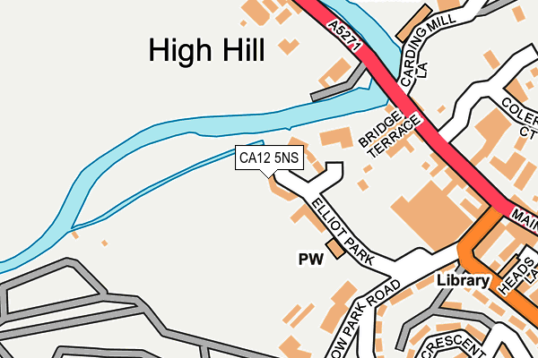 CA12 5NS map - OS OpenMap – Local (Ordnance Survey)