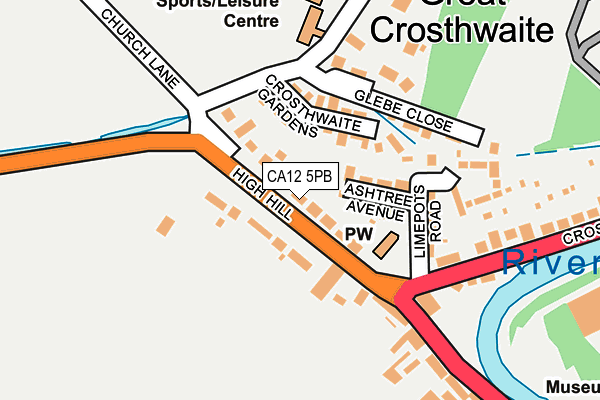CA12 5PB map - OS OpenMap – Local (Ordnance Survey)