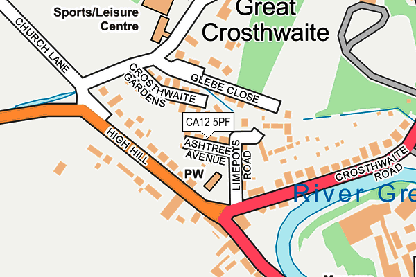 CA12 5PF map - OS OpenMap – Local (Ordnance Survey)