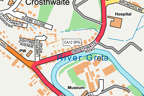 CA12 5PG map - OS OpenMap – Local (Ordnance Survey)