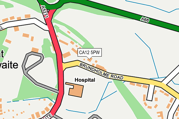 CA12 5PW map - OS OpenMap – Local (Ordnance Survey)