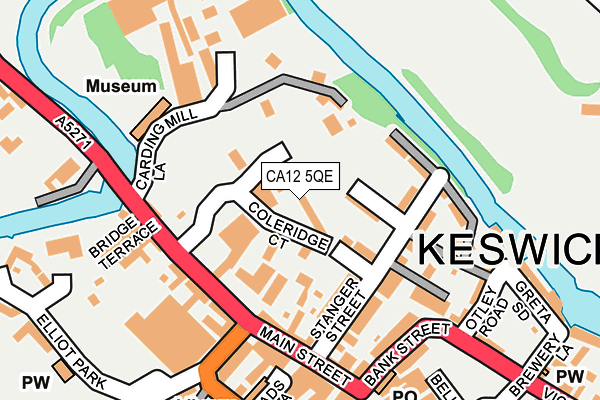 CA12 5QE map - OS OpenMap – Local (Ordnance Survey)