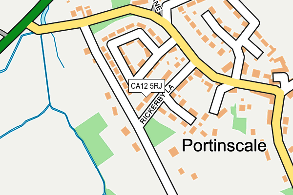 CA12 5RJ map - OS OpenMap – Local (Ordnance Survey)