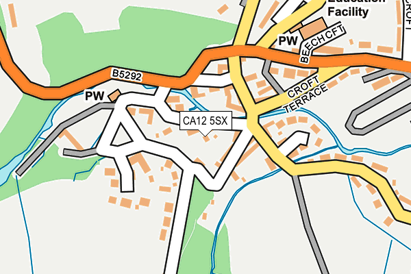 CA12 5SX map - OS OpenMap – Local (Ordnance Survey)