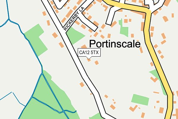 CA12 5TX map - OS OpenMap – Local (Ordnance Survey)