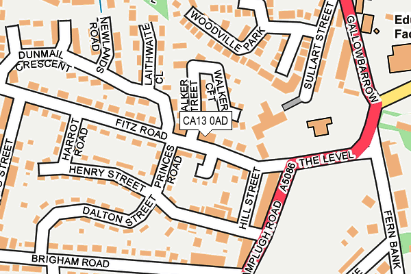 CA13 0AD map - OS OpenMap – Local (Ordnance Survey)