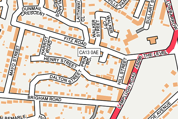 CA13 0AE map - OS OpenMap – Local (Ordnance Survey)