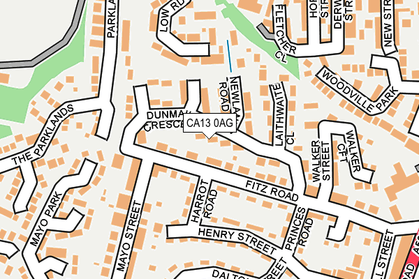 CA13 0AG map - OS OpenMap – Local (Ordnance Survey)