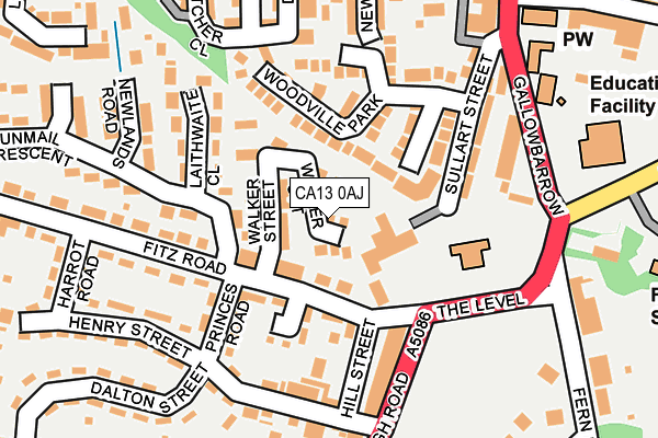 CA13 0AJ map - OS OpenMap – Local (Ordnance Survey)