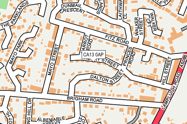 CA13 0AP map - OS OpenMap – Local (Ordnance Survey)
