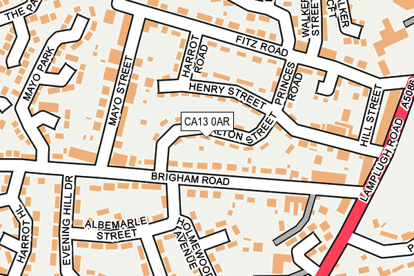 CA13 0AR map - OS OpenMap – Local (Ordnance Survey)