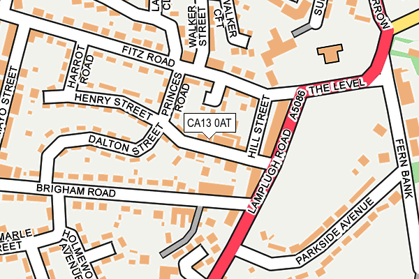 CA13 0AT map - OS OpenMap – Local (Ordnance Survey)