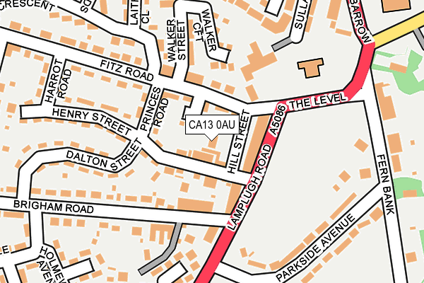 CA13 0AU map - OS OpenMap – Local (Ordnance Survey)