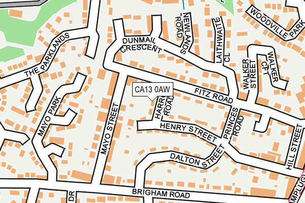 CA13 0AW map - OS OpenMap – Local (Ordnance Survey)