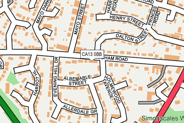 CA13 0BB map - OS OpenMap – Local (Ordnance Survey)