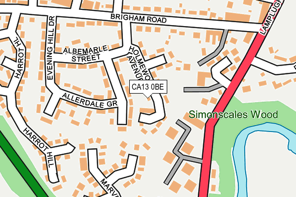 CA13 0BE map - OS OpenMap – Local (Ordnance Survey)