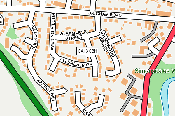 CA13 0BH map - OS OpenMap – Local (Ordnance Survey)