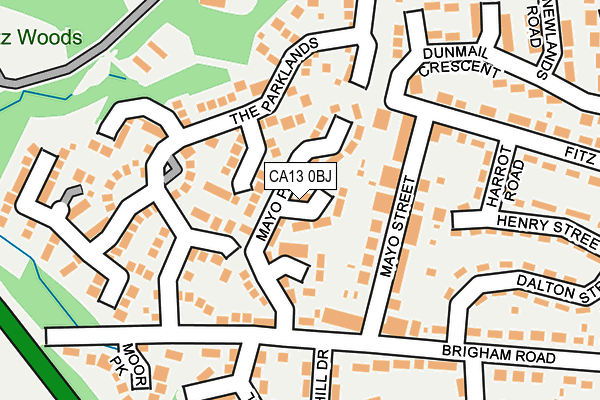 CA13 0BJ map - OS OpenMap – Local (Ordnance Survey)