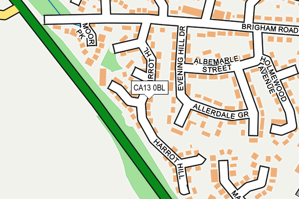 CA13 0BL map - OS OpenMap – Local (Ordnance Survey)