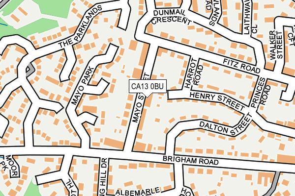 CA13 0BU map - OS OpenMap – Local (Ordnance Survey)