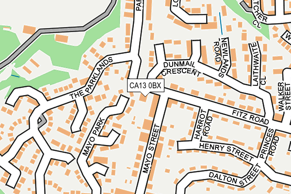 CA13 0BX map - OS OpenMap – Local (Ordnance Survey)