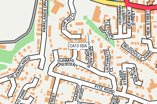 CA13 0DA map - OS OpenMap – Local (Ordnance Survey)